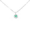 K18WG エメラルド ネックレス 0.31CT【中古】