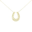 【新品】K18YG ホースシュー ダイヤモンド ネックレス 0.01CT【新品】(4)