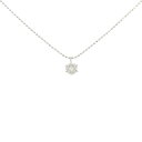 PT900/PT850 ソリティア ダイヤモンド ネックレス 0.35CT【中古】
