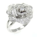 750WG ローズ ダイヤモンド リング 0.32CT【中古】