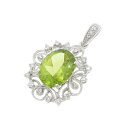 K18WG ペリドット ペンダント 5.34CT【中古】