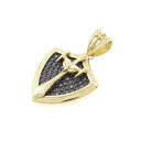 K18YG/K18BG パヴェ ダイヤモンド ペンダント 0.64CT【中古】