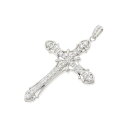 K18WG クロス ダイヤモンド ペンダント 0.36CT【中古】