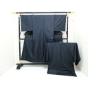【未使用品】男物 横双大島紬 きもの・羽織 2点セット【中古】
