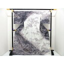 【未使用品】単衣 駒絽訪問着 友禅加工ボカシ染【中古】