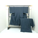 【未使用品】男物 横双大島紬 きもの・羽織 2点セット【中古】