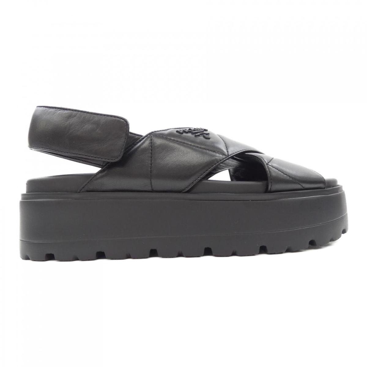 PRADA プラダ サンダル 紺x白(総柄) -(26cm位) 4103724L0043 楽天市場】プラダ(靴サイズ(cm)26.0)(サンダル|レディース