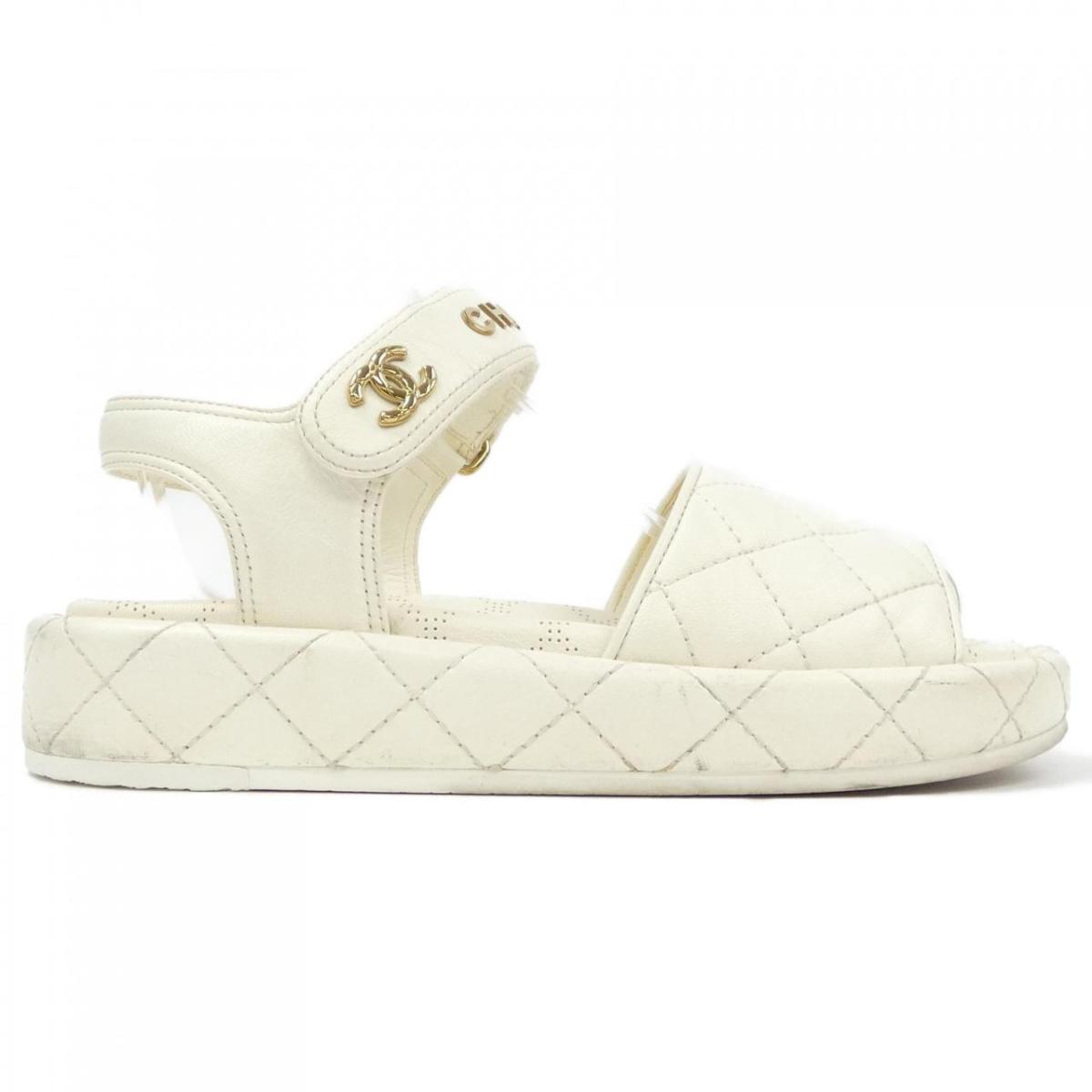 CHANEL シャネル サンダル 白 EU39(25.5cm位) 4100124A0026 楽天市場】シャネル サンダル 39の通販
