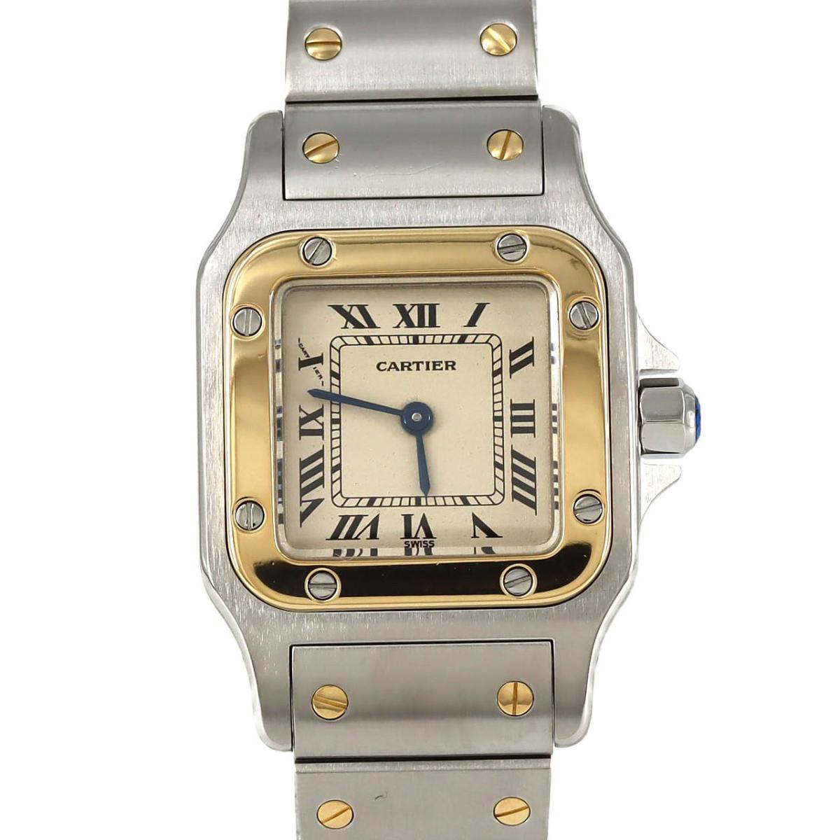 カルティエ サントスガルベSM コンビ W20012C4 SSxYG クォーツ【中古】