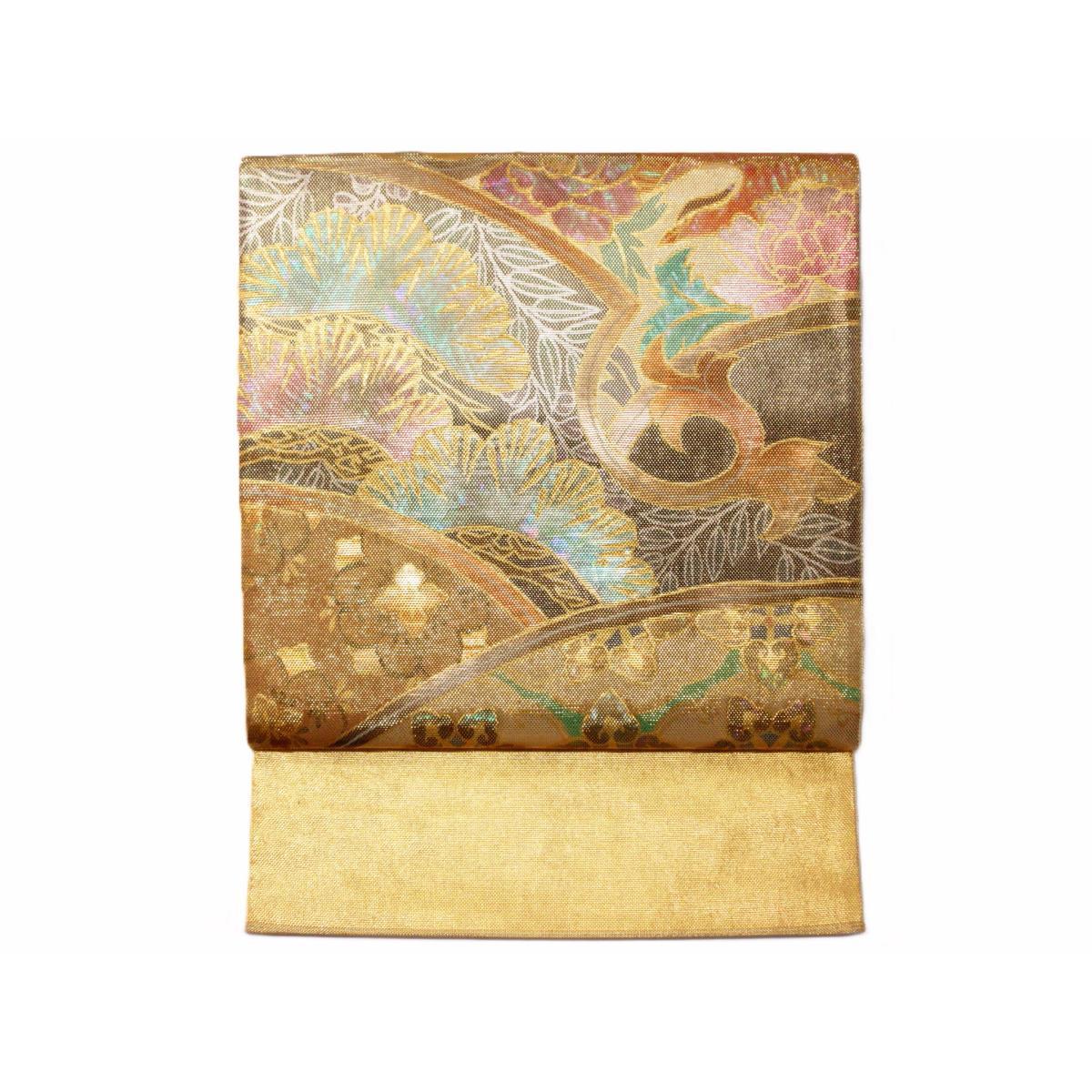 【未使用品】袋帯 引箔 螺鈿加工【川島織物】【中古】