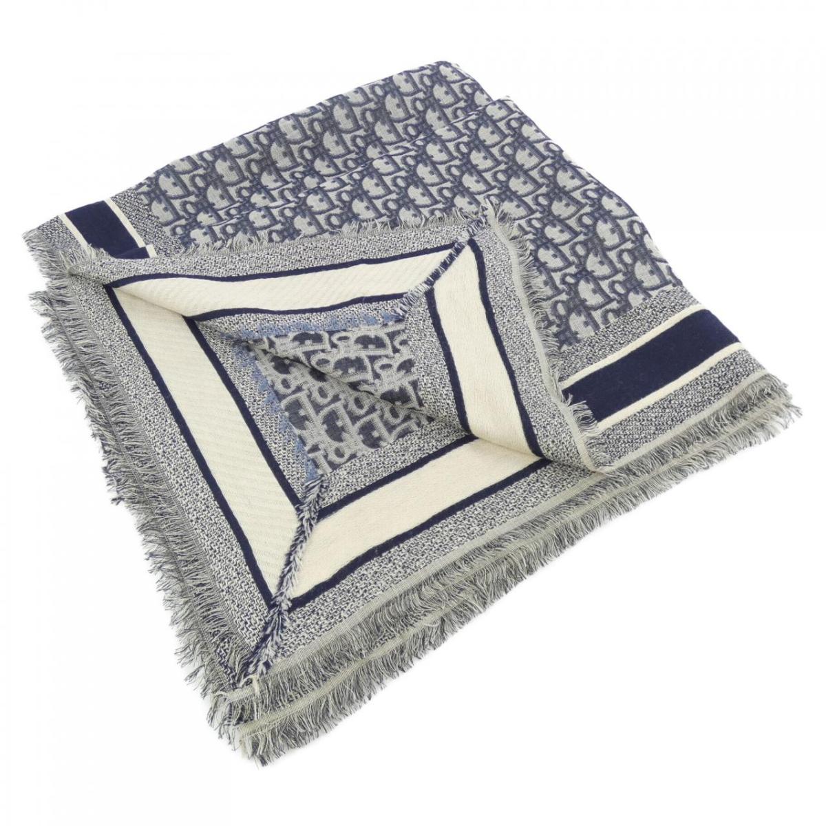 クリスチャンディオール CHRISTIAN DIOR ディオールオブリーク 12DOB140I142 ショール【中古】