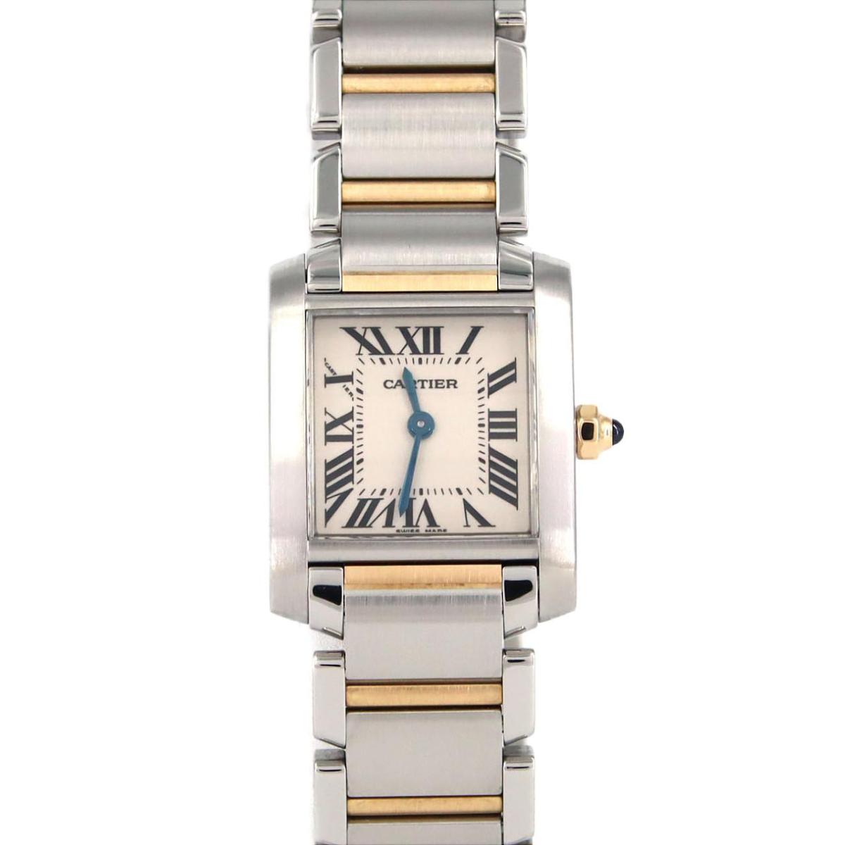 カルティエ タンクフランセーズSM コンビ W51007Q4 SSxYG クォーツ【中古】