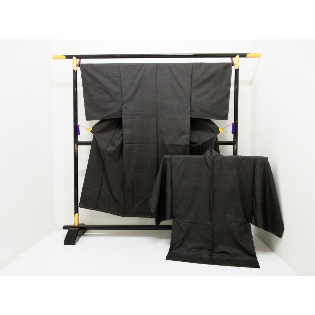 【未使用品】男物 100山 きもの・羽織 2点セット【大島紬】【中古】