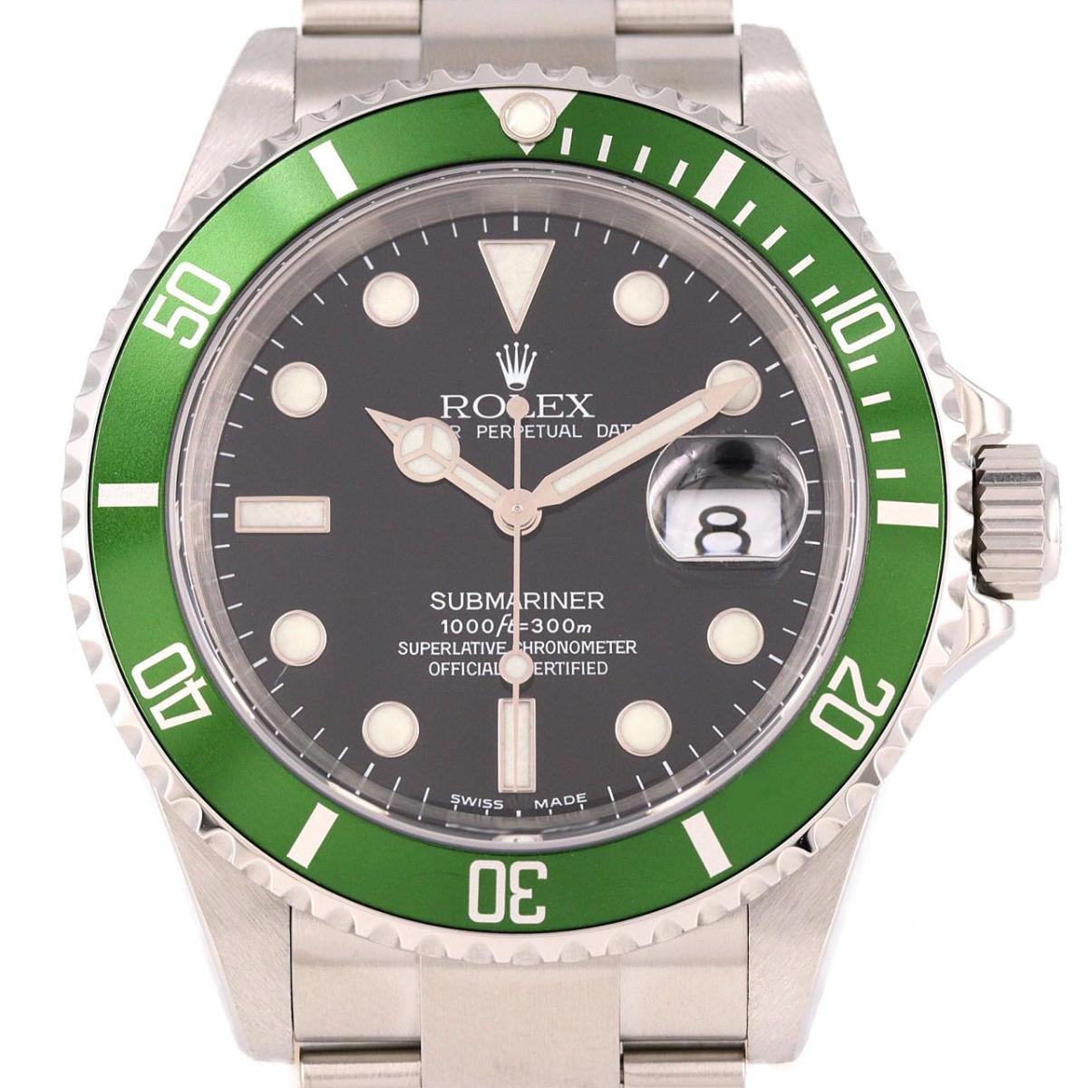 ロレックス サブマリーナーデイト 16610LV SS 自動巻 F番【中古】
