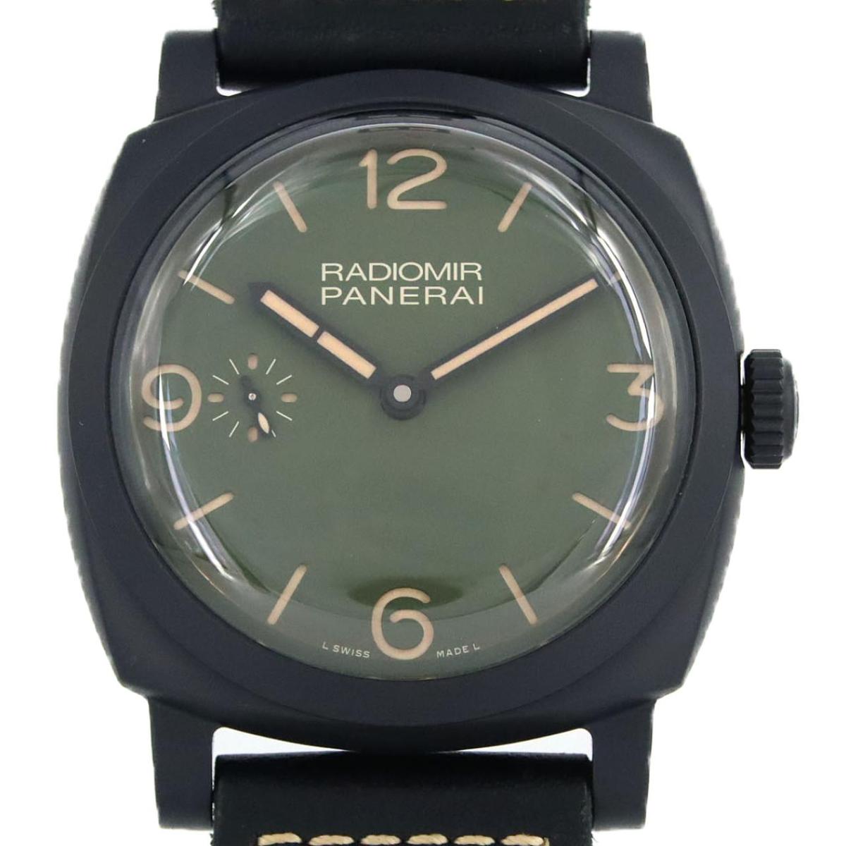 パネライ ラジオミール ミリタリーグリーン PAM00997 セラミック 手巻【中古】