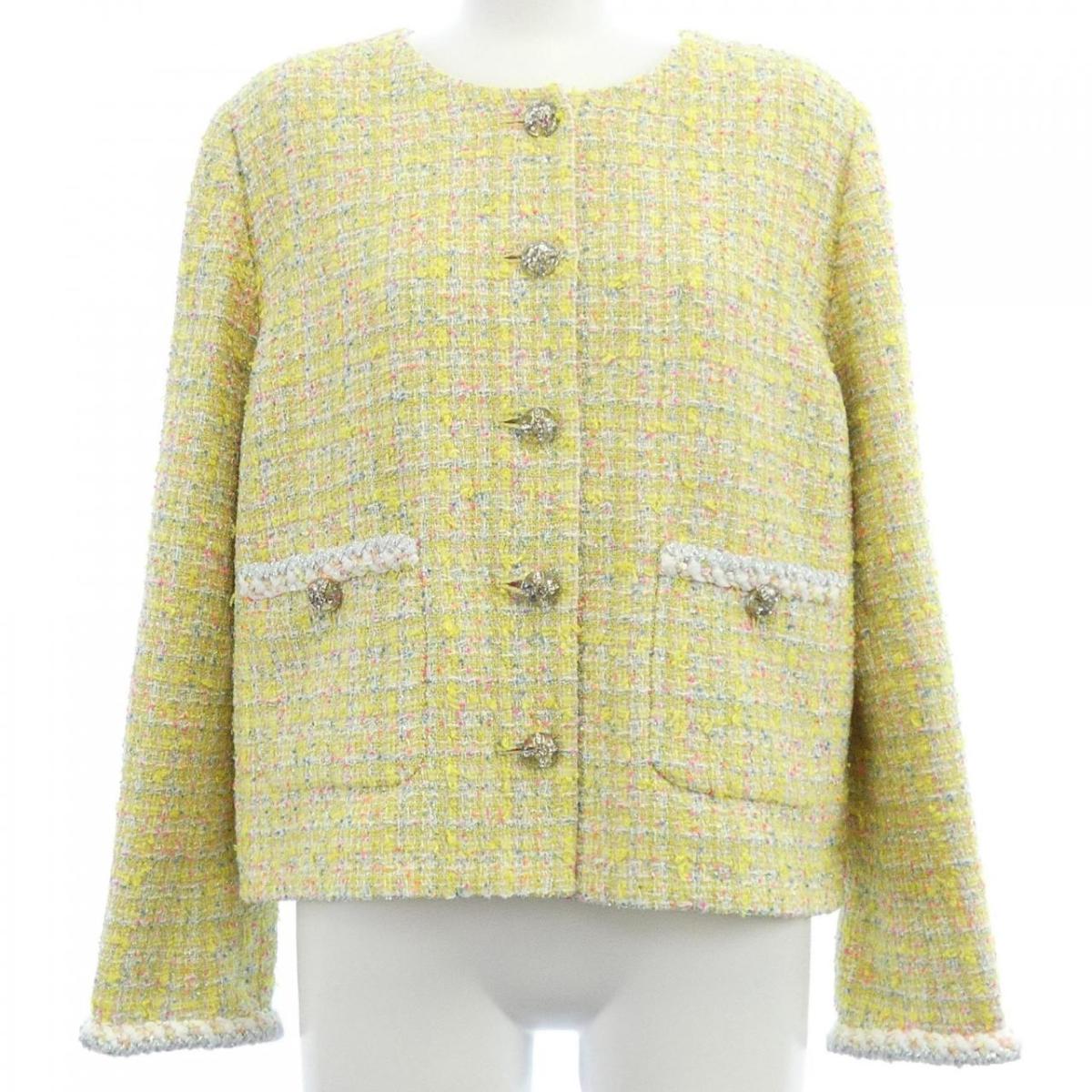 シャネル CHANEL P76339V68243 ノーカラージャケット【中古】