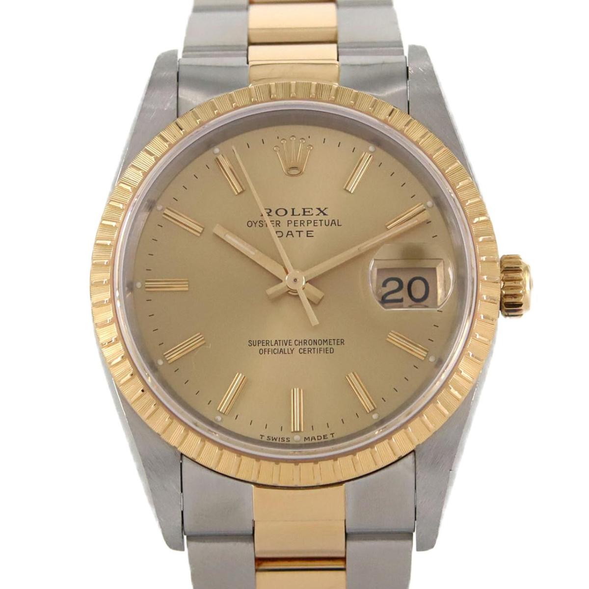 ロレックス オイスターパーペチュアルデイト 15223・3 SSxYG...(2)