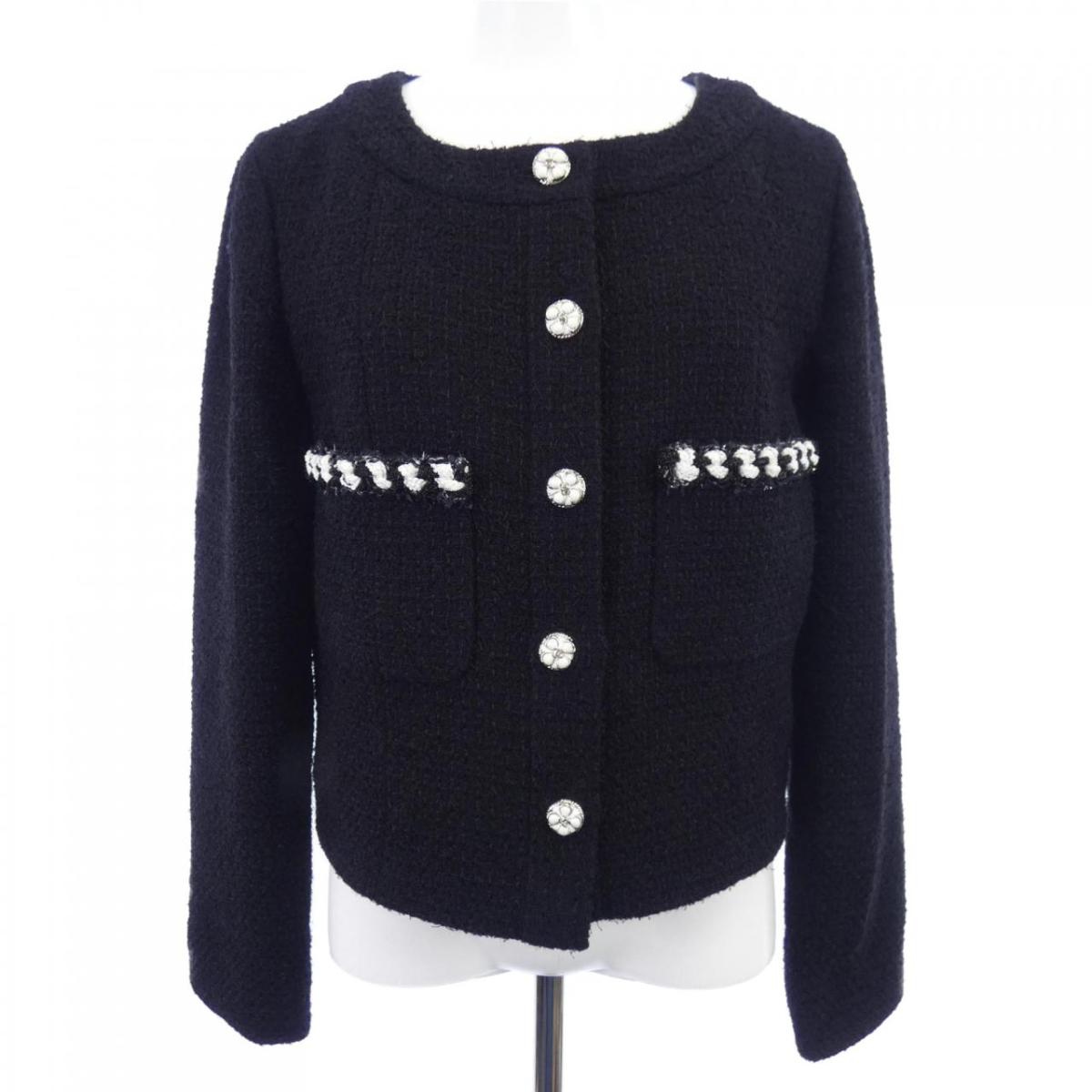 シャネル CHANEL P76730V19676 ノーカラージャケット【中古】