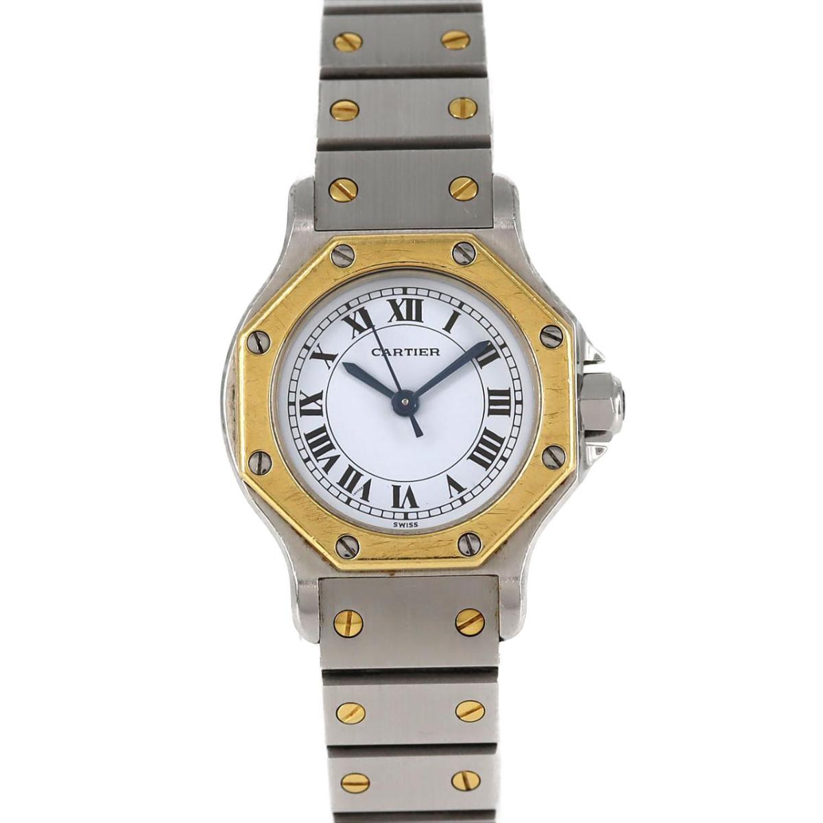 カルティエ サントスオクタゴンSM コンビ SSxYG 自動巻【中古】