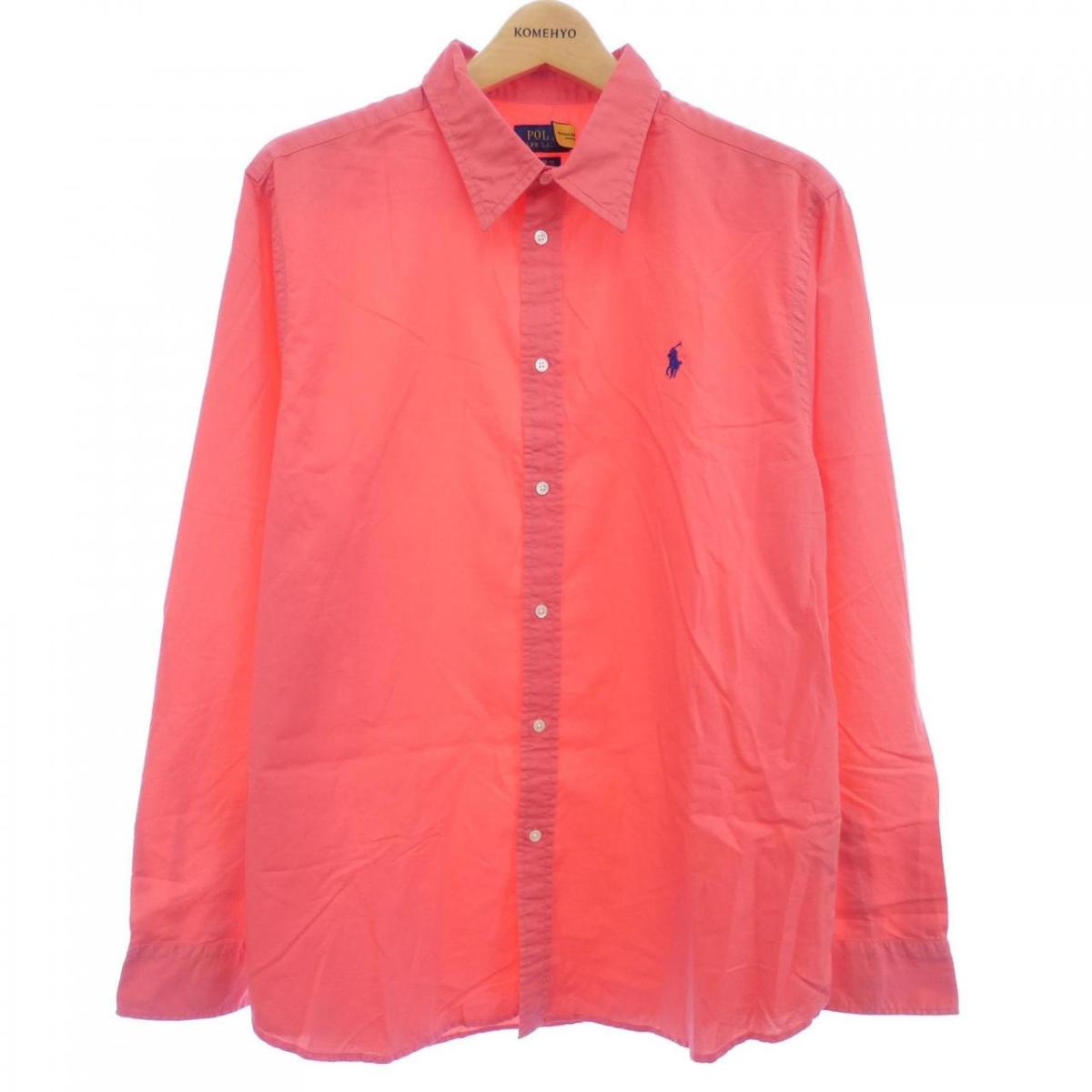 ブランド/メーカー:ポロラルフローレン商品名:シャツ商品ランク:中古品Bサイズ:XLサイズ（一覧表示）:XL実寸サイズ:着丈77.5cm 肩幅47cm 身幅59cm 袖丈61.5cmカラー:ピンク系詳細説明:■ご注意ください■ ※付属情報について：表記または、写真に掲載のないものは付属しておりません。 　また、表記にないキズや汚れ等がある場合があります。在庫店舗:春日井柏原店