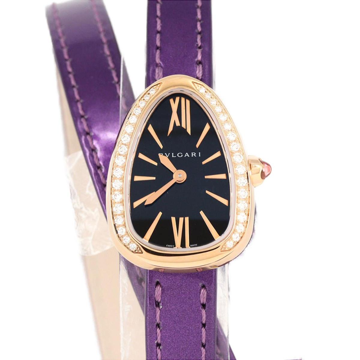 【新品】ブルガリ セルペンティ・クアドラプルスパイラル PG/D 102969/SPP27BGLD/4T PG・RG クォーツ【新品】