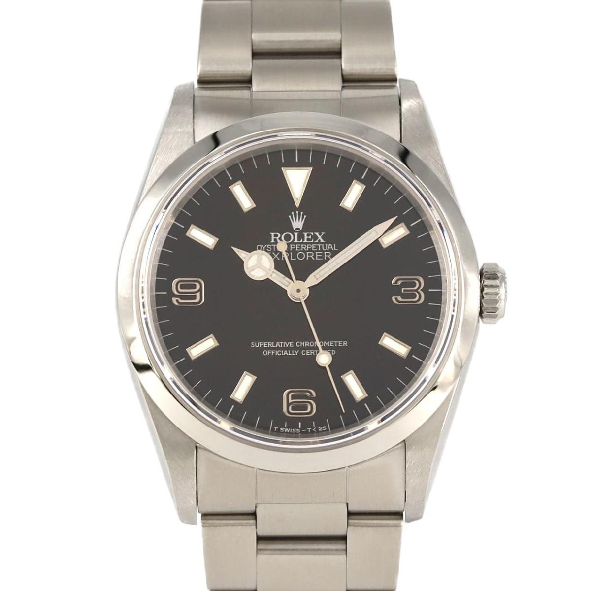 ロレックス エクスプローラーI・ブラックアウト" 14270 SS 自動巻 E番【中古】