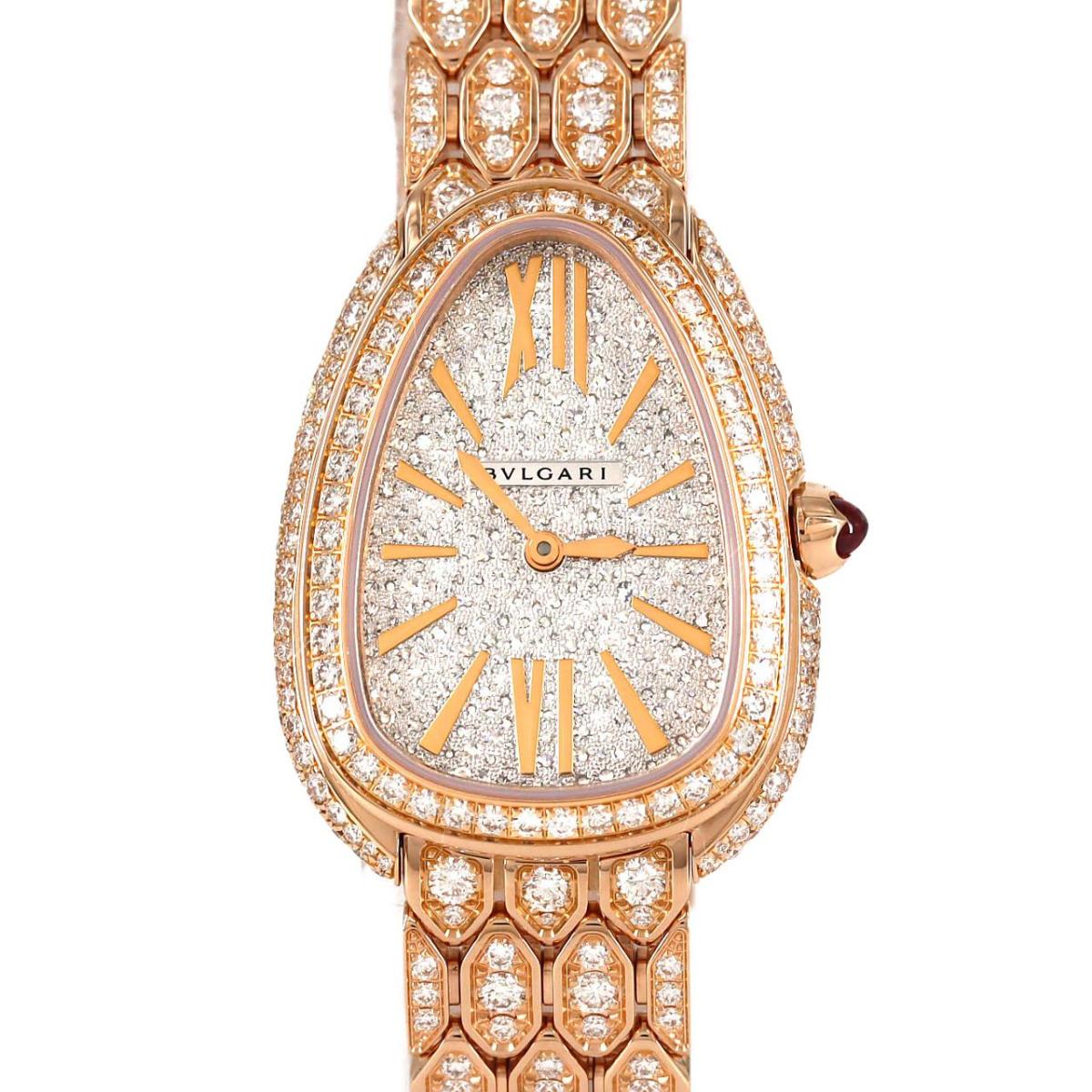 ブルガリ セルペンティセドゥットーリ PG/D・ブレスD 103160 PG・RG クォーツ【中古】