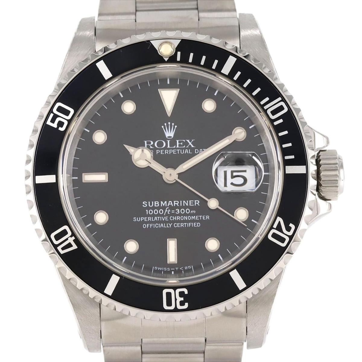 ロレックス サブマリーナーデイト 16610. SS 自動巻 T番【中...(2)