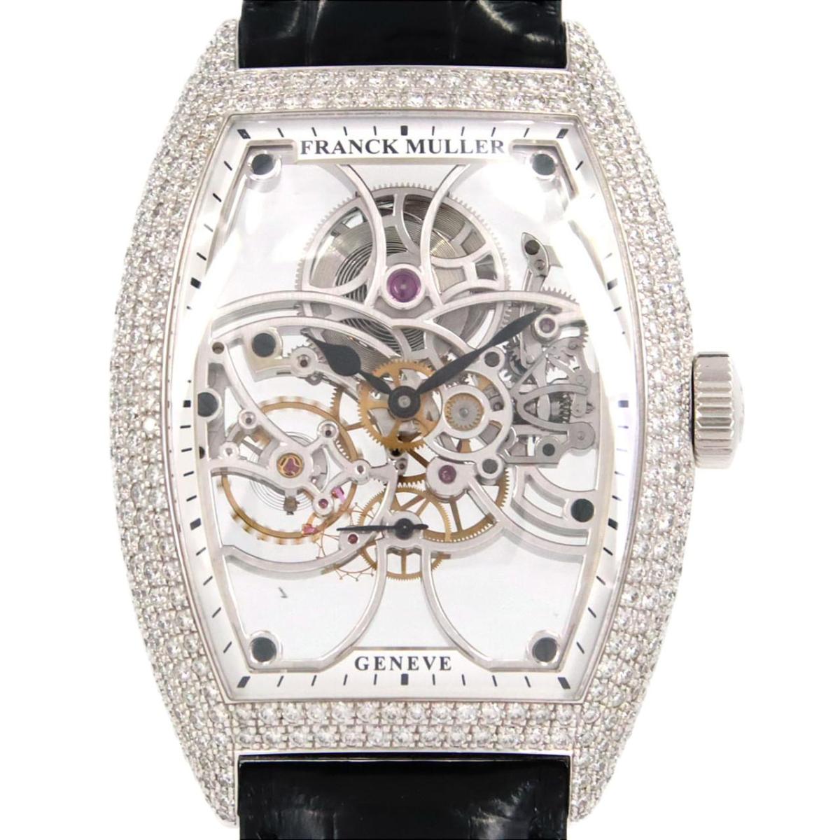 フランクミュラー ヴァンガード7デイズパワーリザーブスケルトン WG/4D 8880BS6SQTD WG 手巻【中古】