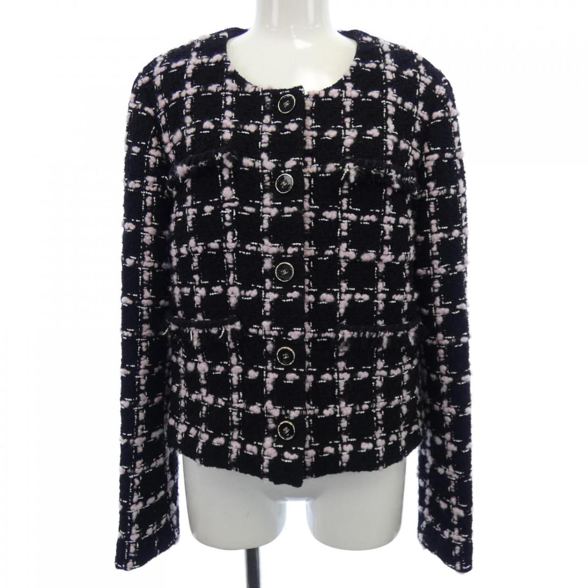 シャネル CHANEL LOOK12 P80405V72615 25B ノーカラージャケット【中古】