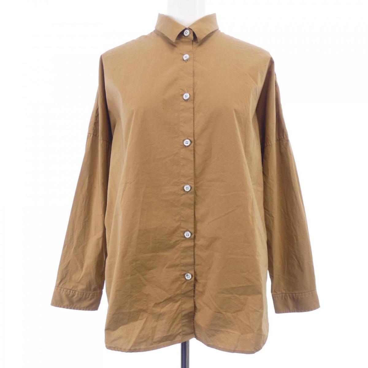 コムデギャルソン シャツ ブラウン 総柄 長袖 レディース S マルチカラー COMME des GARCONS（ドット ・ シャツ/ブラウス(長袖/七分)）のフリマ
