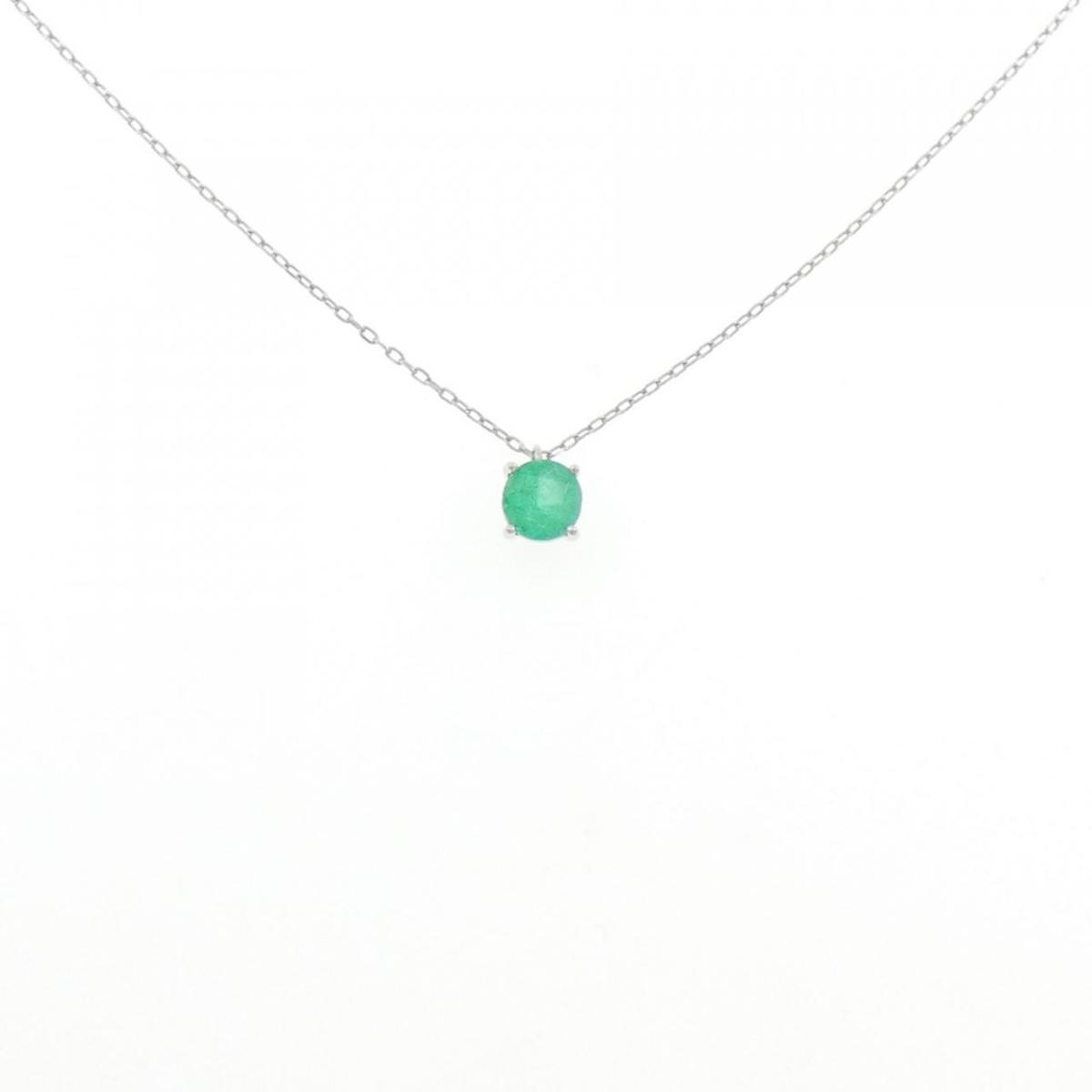 Emerald - PT950 エメラルド ネックレス 0.40CT【中古】