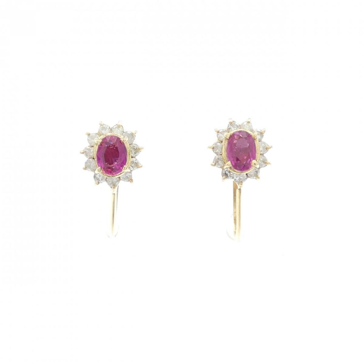 Gurosshura - K18YG ルビー イヤリング 0.32CT【中古】