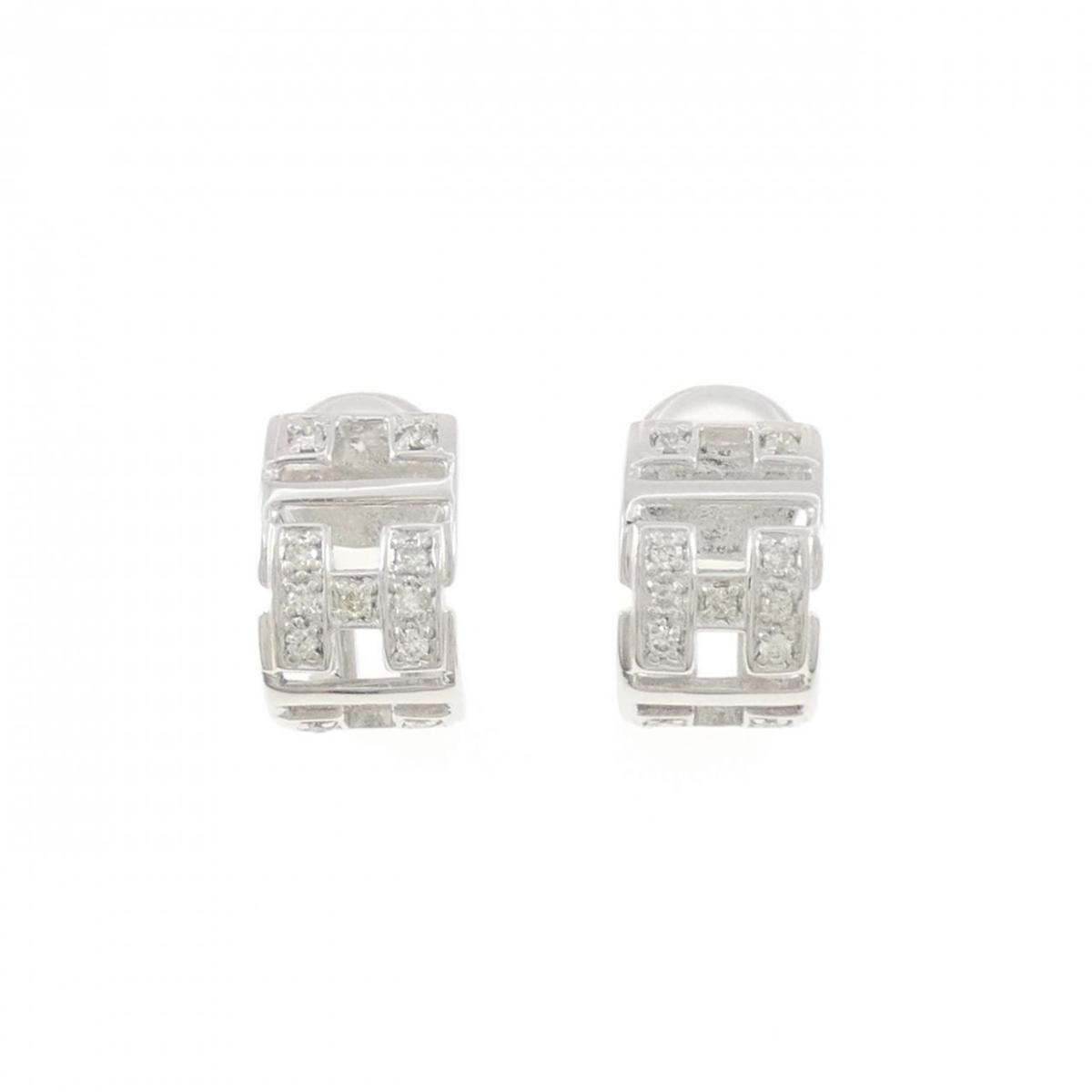 White Gold - K18WG ダイヤモンド ピアス 0.24CT【中古】