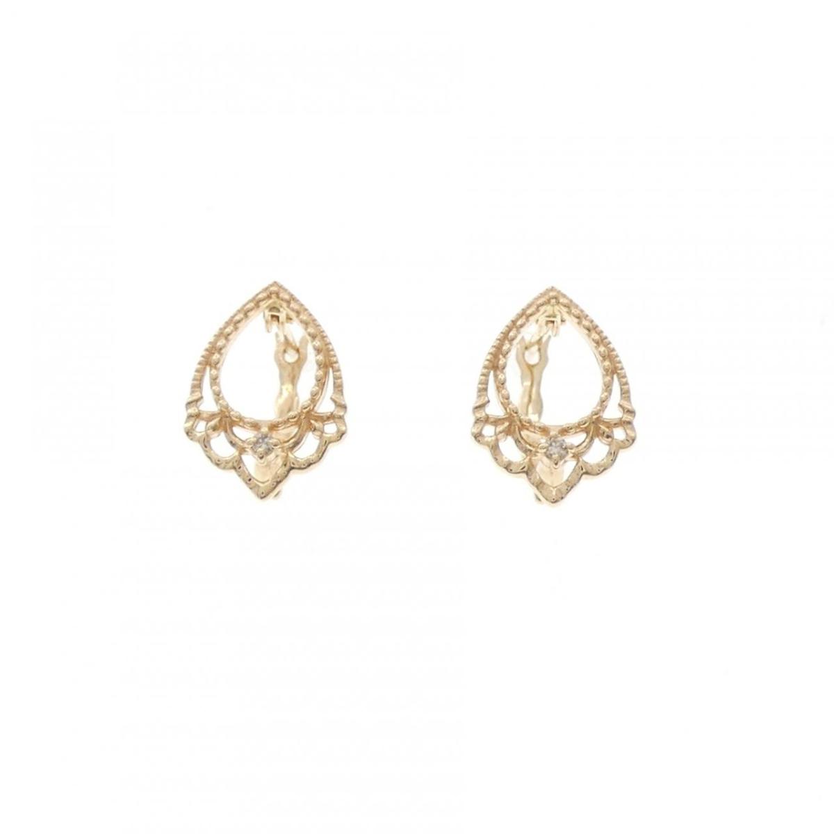アガット ダイヤモンド ピアス 0.012CT【中古】