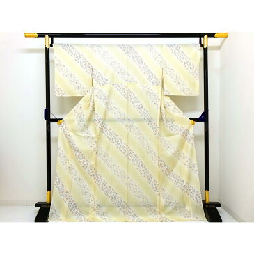 【未使用品】単衣 竪絽織小紋【中古】