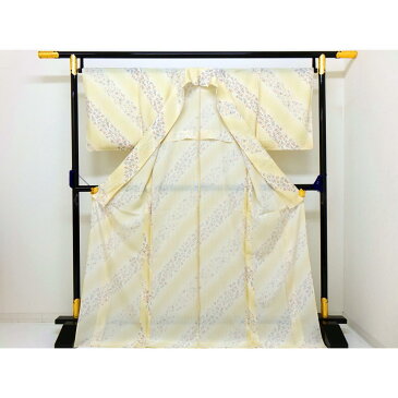 【未使用品】単衣 竪絽織小紋【中古】