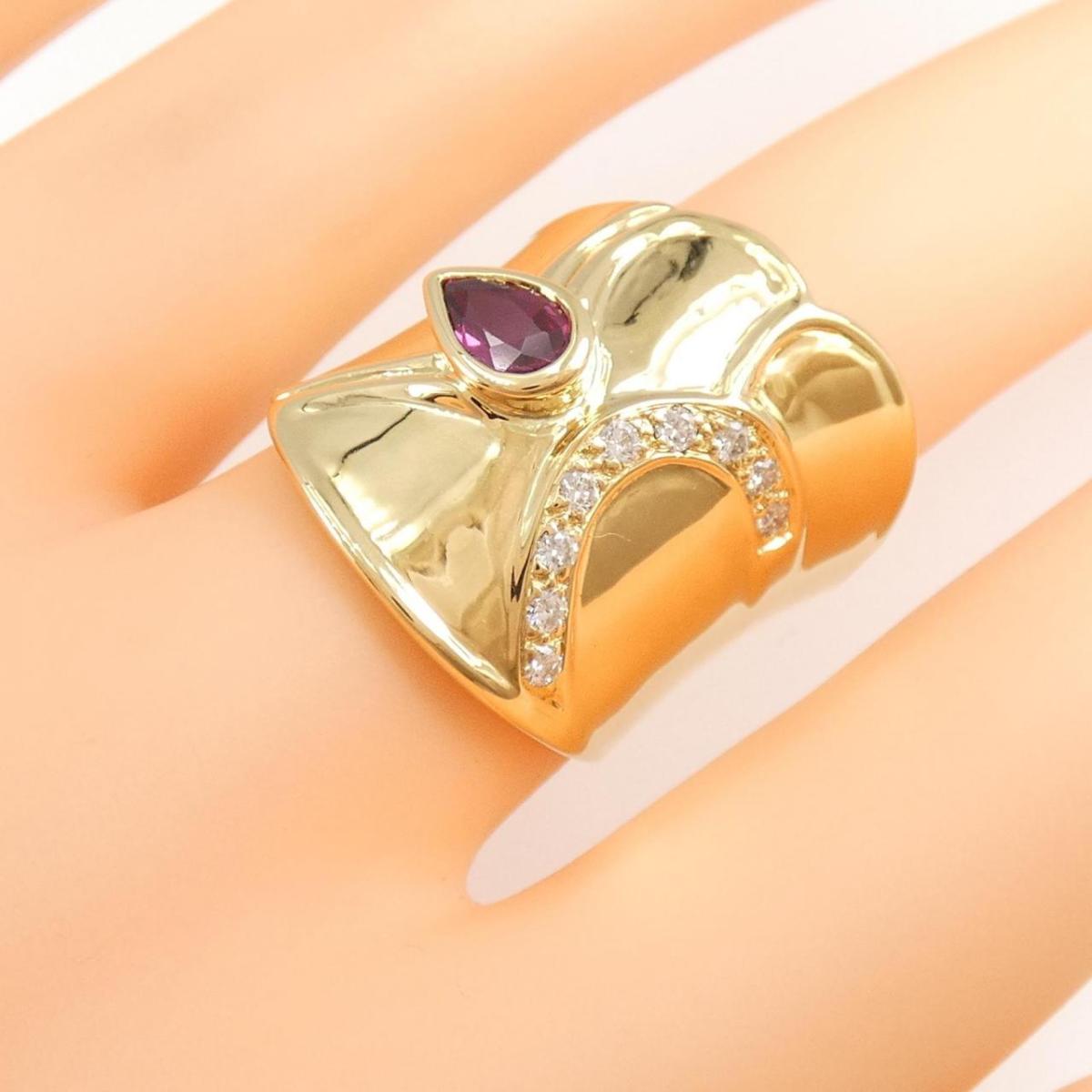 ✴︎ PT900 0.62ct アレキサンドライト 0.49ct ダイヤ リング