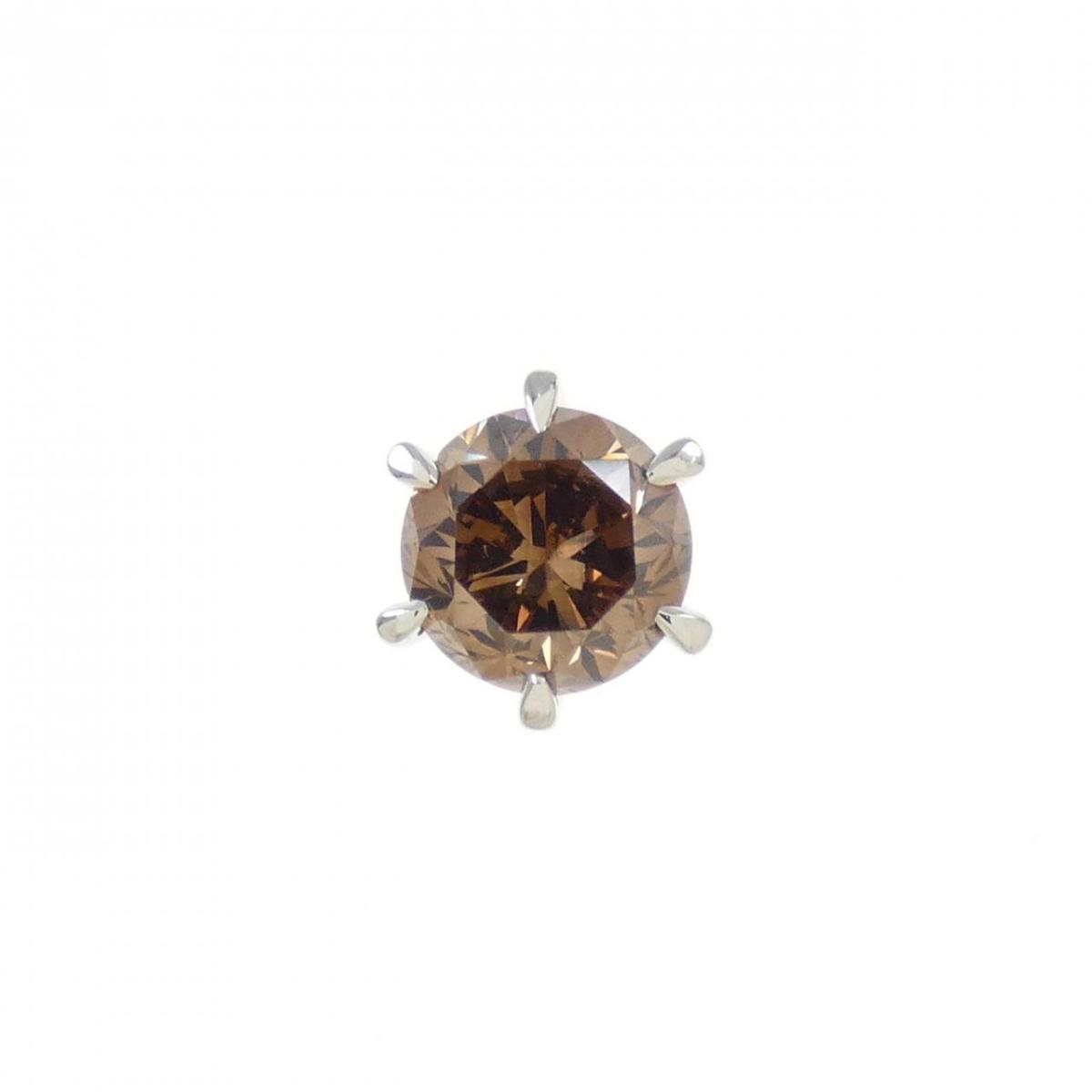 【リメイク】PT ダイヤモンド ピアス 片耳 1.008CT【中古】