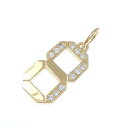 K18YG ナンバー8 ダイヤモンド ペンダント 0.29CT【中古】