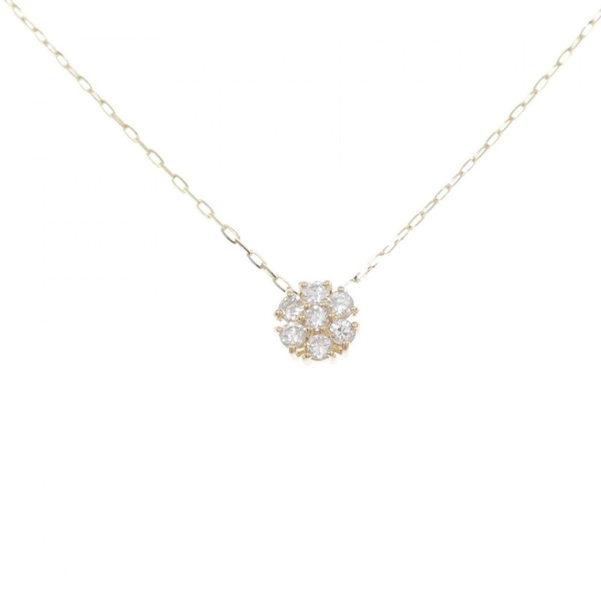 楽天KOMEHYO ONLINESTORE 楽天市場店【リメイク】K18YG ダイヤモンド ネックレス 0.15CT【中古】