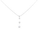 K18WG スリーストーン ダイヤモンド ネックレス 0.25CT【中古】(4)