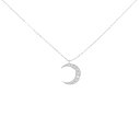 【リメイク】PT ムーン ダイヤモンド ネックレス 0.10CT【中古】