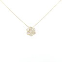 【新品】K18YG フラワー ダイヤモンド ネックレス 0.70CT【新品】