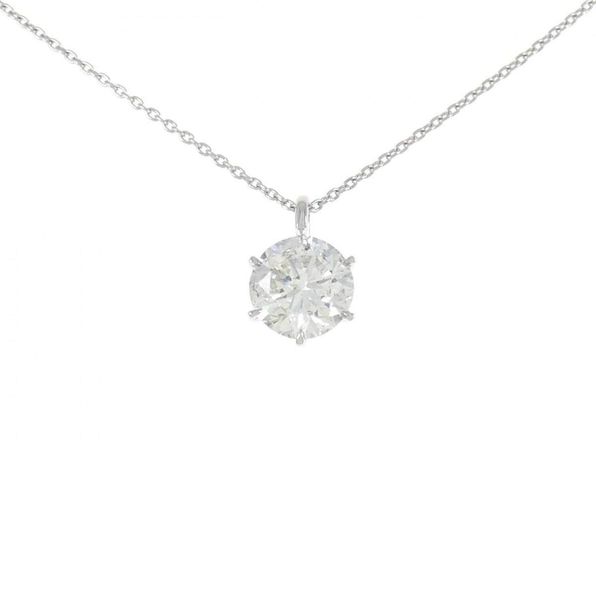 【リメイク】PT ダイヤモンド ネックレス 3.003CT H SI2 Good【中古】