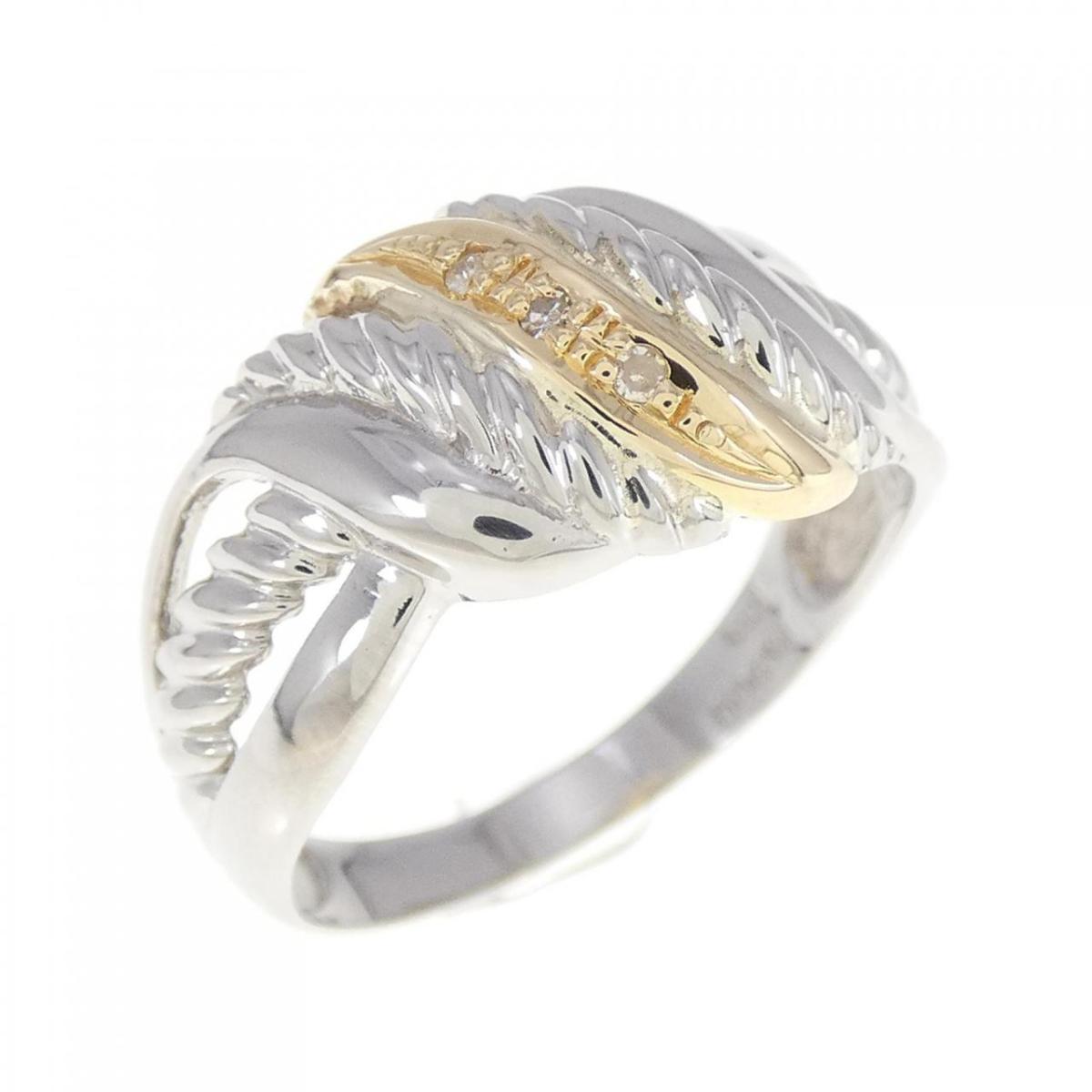 PT/K18YG ダイヤモンド リング【中古】