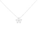 K18WG スノーフレーク ダイヤモンド ネックレス 0.30CT【中古】