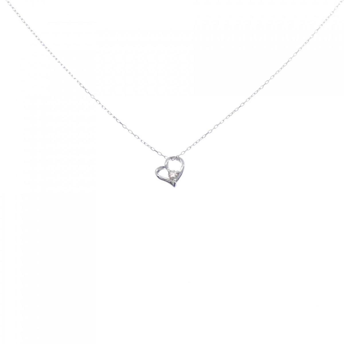 【KOMEHYO】 【新品】PT ハート ダイヤモンド ネックレス 0.02CT【新品】 【コメ兵】