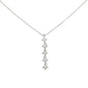 K18WG ダイヤモンド ネックレス 0.16CT【中古】