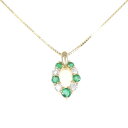K18YG エメラルド ネックレス 0.41CT【中古】